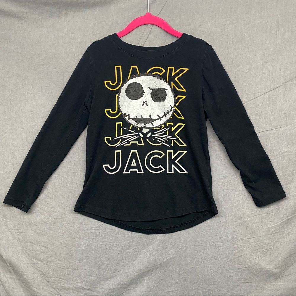 Disney Nightmare Before Christmas Long Sleeve Jack Shirt Black Size | 6 Kids